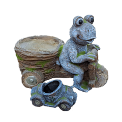 Kerámia béka virágtartó