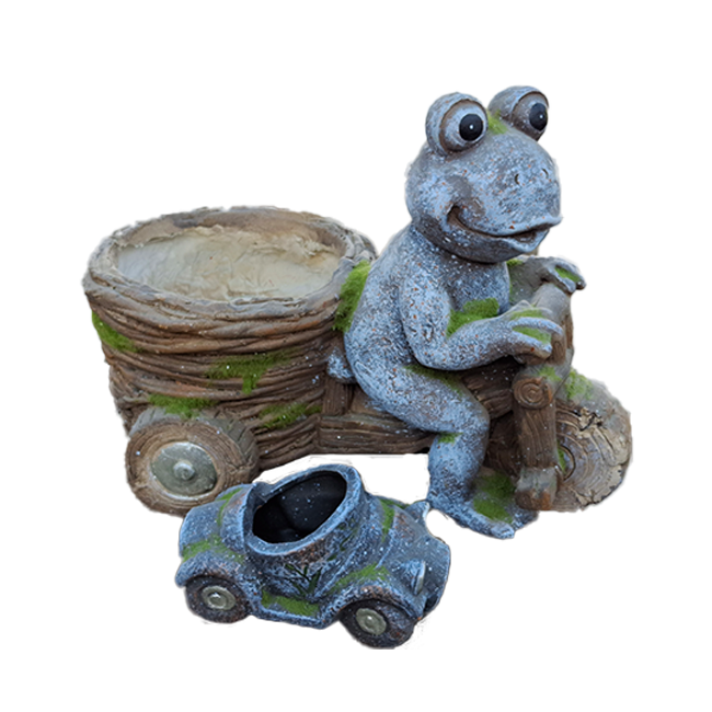 Kerámia béka virágtartó