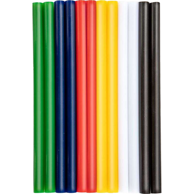 Ragasztórúd színes 11mm 20cm 12db