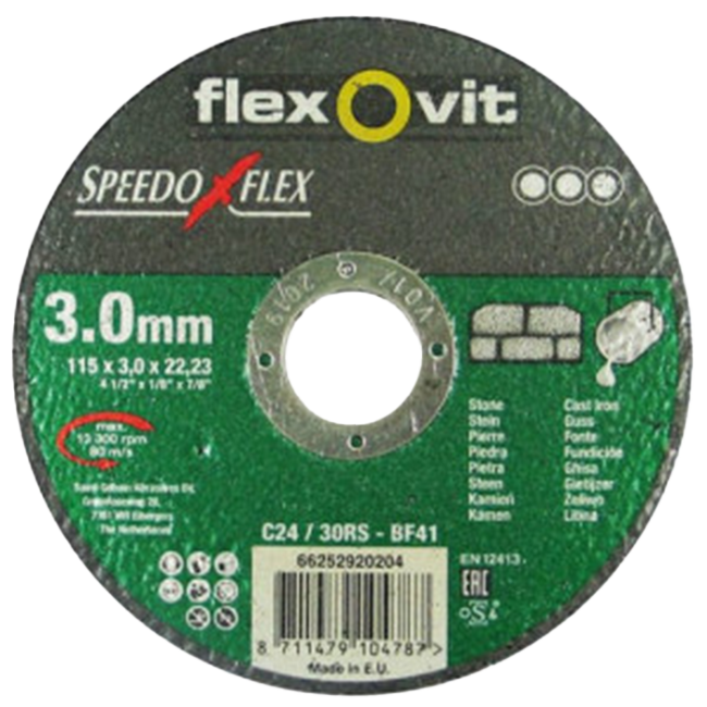 Flexovit kő vágókorong speedoflex 125x3,0x22m23mm Flexovit kő vágókorong speedoflex 125x3,0x22m23mm