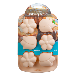 Szilikonos virágmintás sütőforma