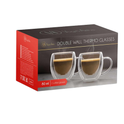 Dupla falú üveg csésze 80ml