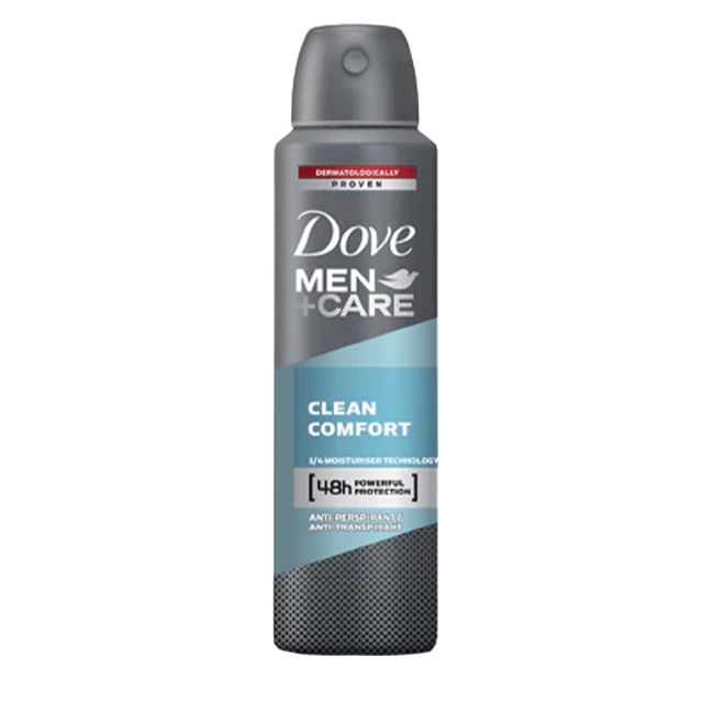 Dove men+care clean comfort izzadásgátló spray 48h 150ml