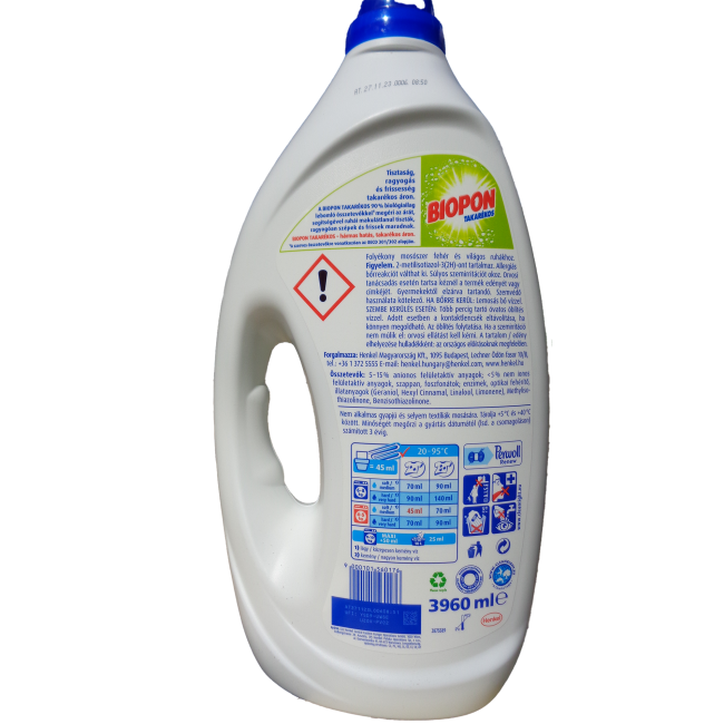 Biopon mega takarékos folyékony mosószer 3960ml