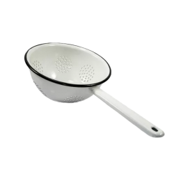 Zománcos tésztaszűrő nyeles 20cm