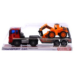 Autószállító munkagéppel