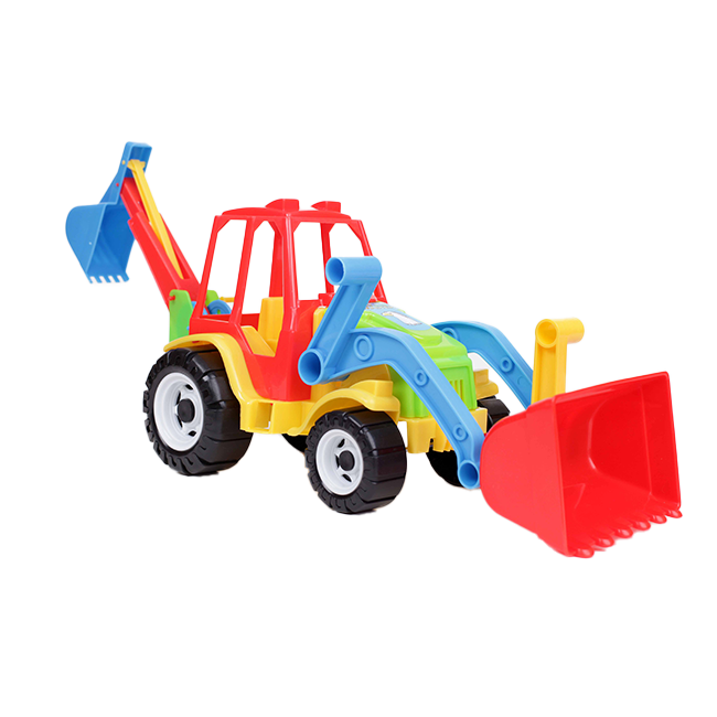 Traktor tolólappal és markolóval Traktor tolólappal és markolóval