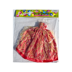 Fashion Doll outfit babára ruha narancs