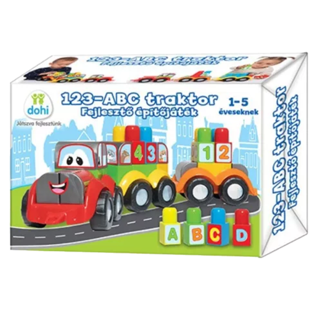 123-ABC traktor fejlesztő építőjáték