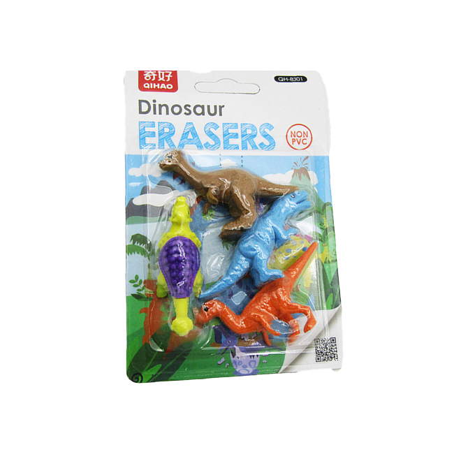 Dinosaur erasers sett