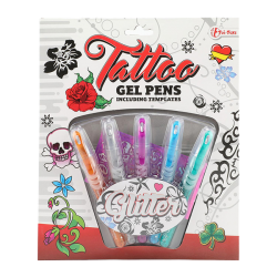 Glitter tetováló toll szett