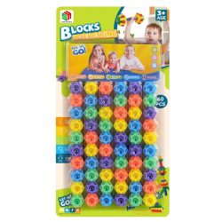 Építő készlet hatszögletű formák, (stiftes)18x33 cm