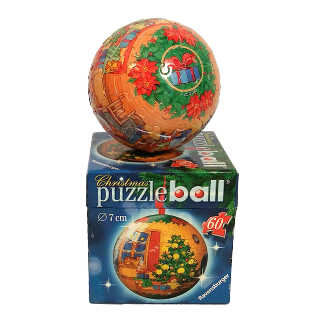 Christmas puzzleball 7cm zenélő harang