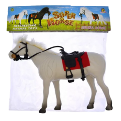 Flokkolt ló nyereggel 30cm