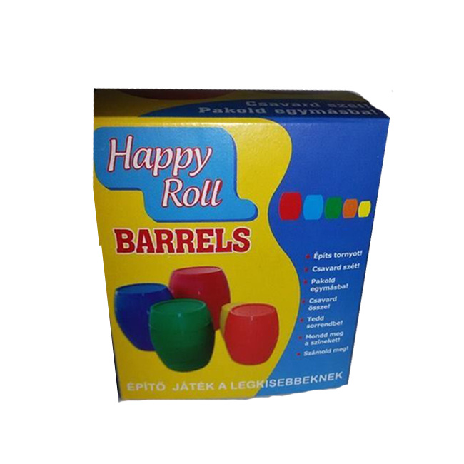 Happy roll barrels építő játék a legkisebbeknek