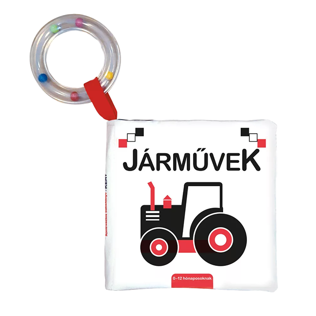 Kontrasztos babakönyv járművek