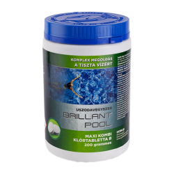 Brillant pool maxi kombi klórtabletta 200grammos 1kg