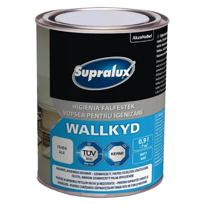 Supralux higiénia falfesték 0,9l Supralux higiénia falfesték 0,9l