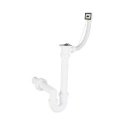 Csőszifon túlfolyóval, leeresztőszeleppel 40mm-es elfolyással STY-638