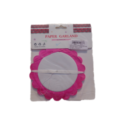 Papír girland 3m rózsaszín
