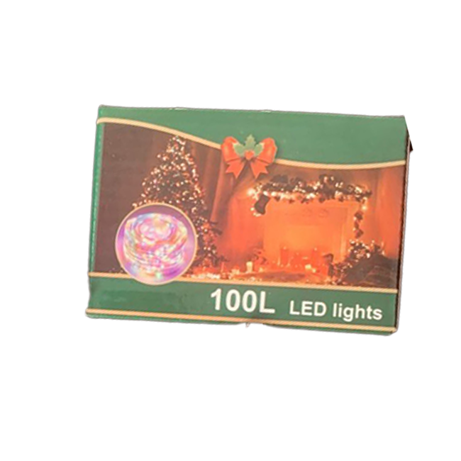 Fényfüzér 100 LED multicolor 10m hálózati