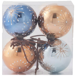 Karácsonyfa gömbdísz 4db-os 7cm