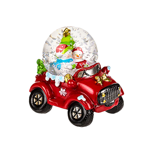 Autós hógömb 7,5cm