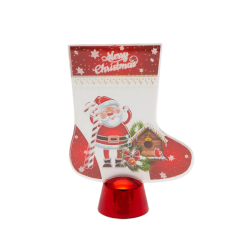 LED-es karácsonyi Mikulás zokni dekoráció