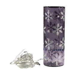 Üveg dekoráció 23cm szürke hálózati