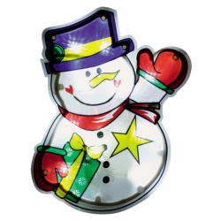 Hóember LED-es ablakdísz