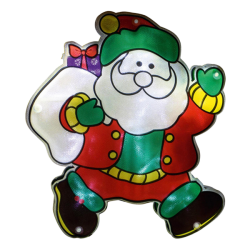 Mikulás LED-es ablakdísz