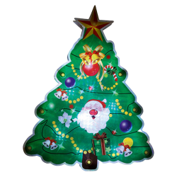 Karácsonyfa LED-es ablakdísz