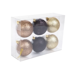 Karácsonyfa gömbdísz 6db-os 7cm