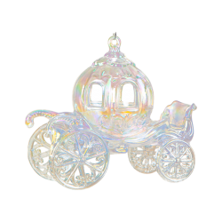 Karácsonyi irizáló, akril hintó 11cm