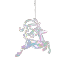 Karácsonyi irizáló akril szarvas 120 x 120 x 15 mm