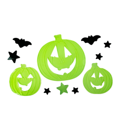 Foszforeszkáló tök gél ablakdekoráció 29x16cm