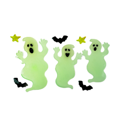 Foszforeszkáló gél szellem ablakdekoráció 29x16cm