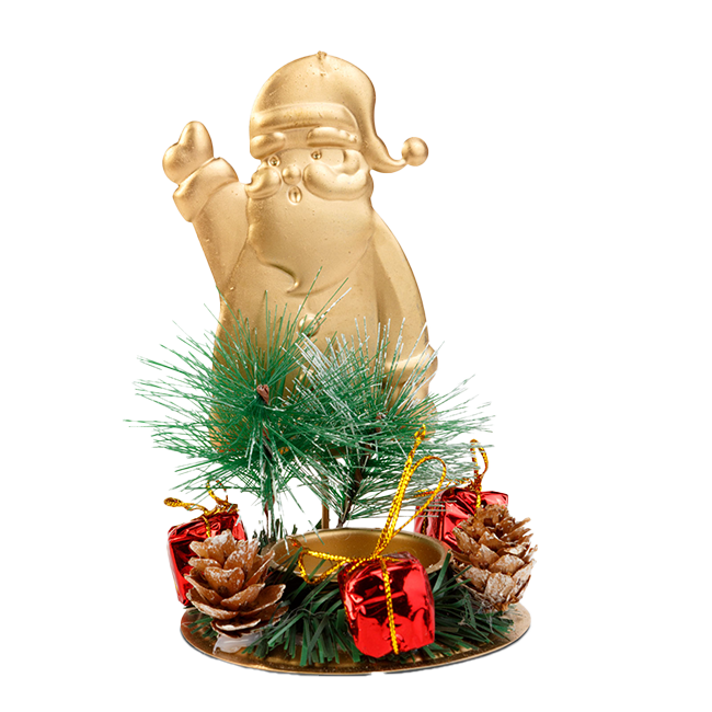 Mikulás mécsestartóval 8 x 13 cm