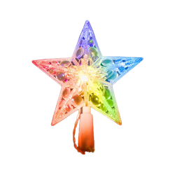 Karácsonyi LED-es csillag csúcsdísz RGB