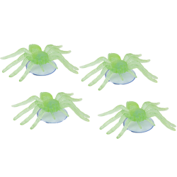 Foszforeszkáló pók tapadókorongos 8x5cm 4db