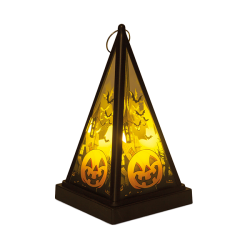 Halloween-i LED lámpás, tök, elemes 9,5 x 9,5 x 17 cm