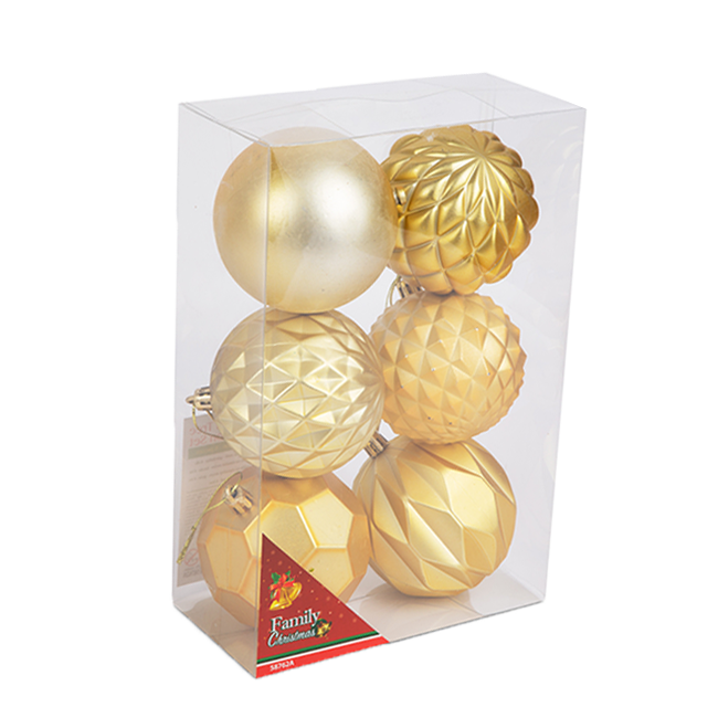 Karácsonyfadísz gömbszett 6db