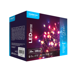 Fényfüzér 200 LED multicolor 20m 8 funkciós hálózati