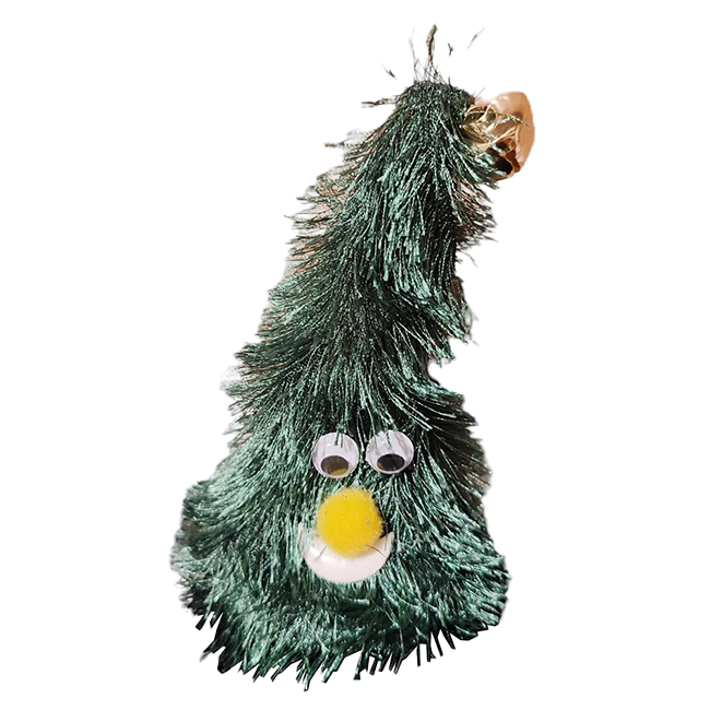 Éneklő-táncoló karácsonyfa elemes 16cm